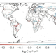 Increases in above ground biomass carbon (in blue) can be seen in Russia, China, southern Africa, and northern Australia.